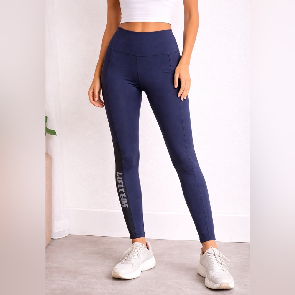 :59 High Rise Performance Leggings Blue Gray Size S